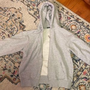 Grey Brandy Melville zip up hoodie